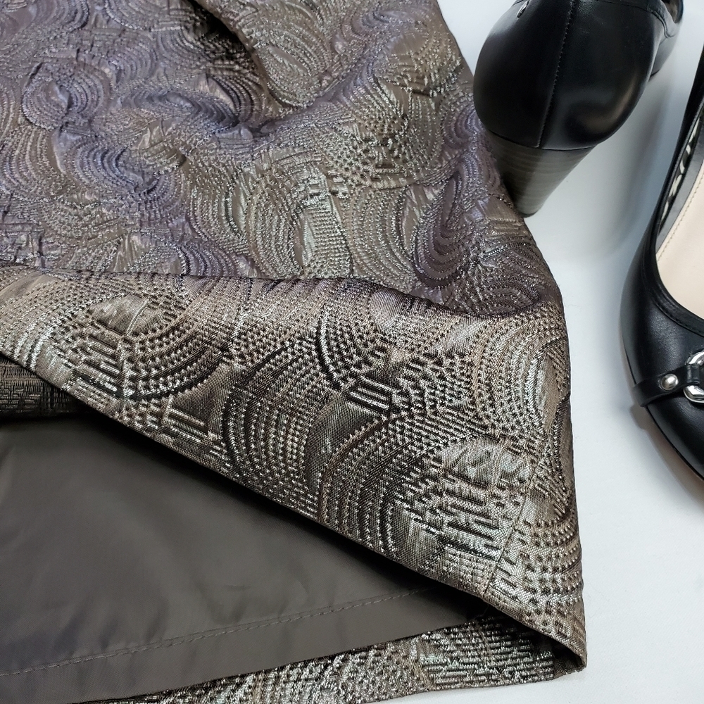 BANANA REPUBLIC Brown Iridescent Shift Dress 4 - Picture 9 of 14